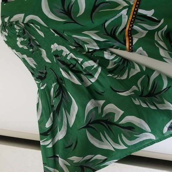 Anthropologie Vanessa Virginia Palm Leaf Dress - Size 4 - Picture 5 of 10